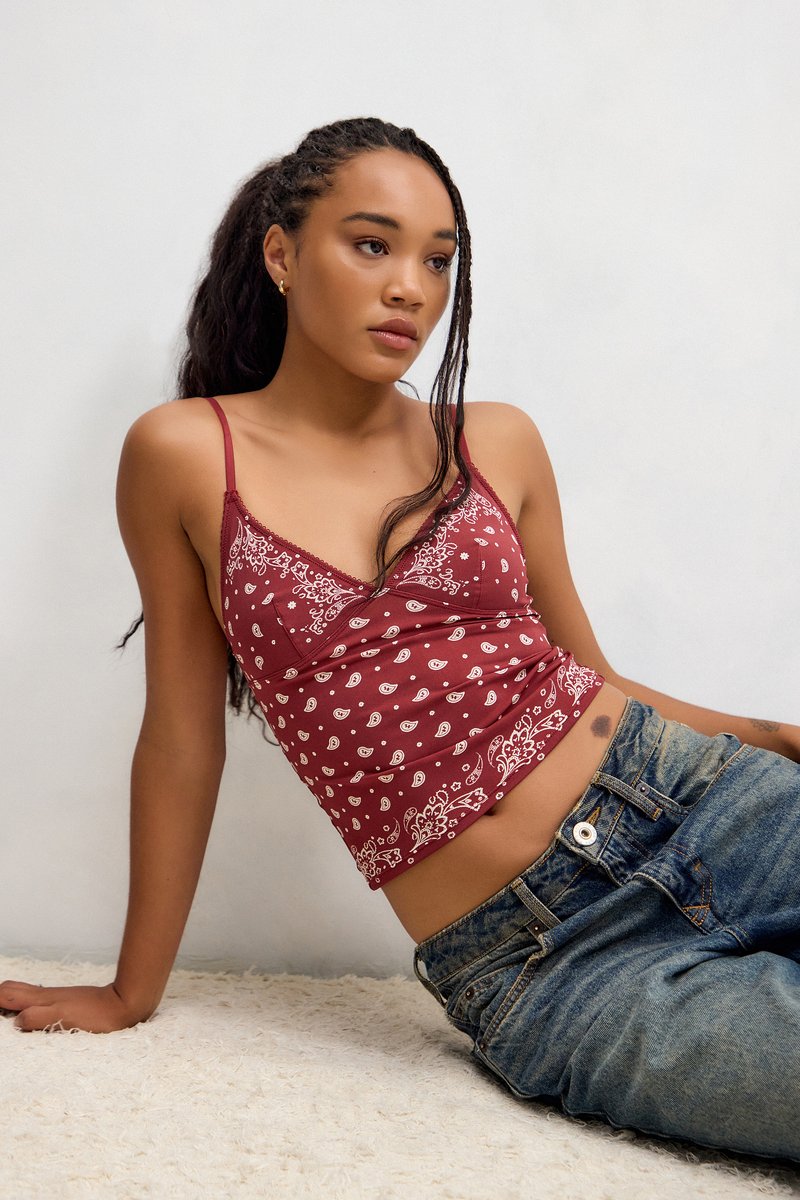 BDG Urban Outfitters JE TAIME CAMI - Top - red - Zalando