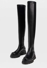 Stradivarius Botas mosqueteras - black