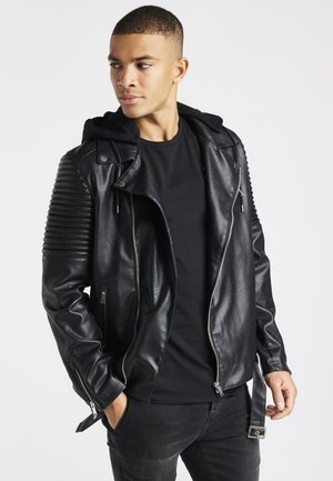 SIKSILK Veste en similicuir - black