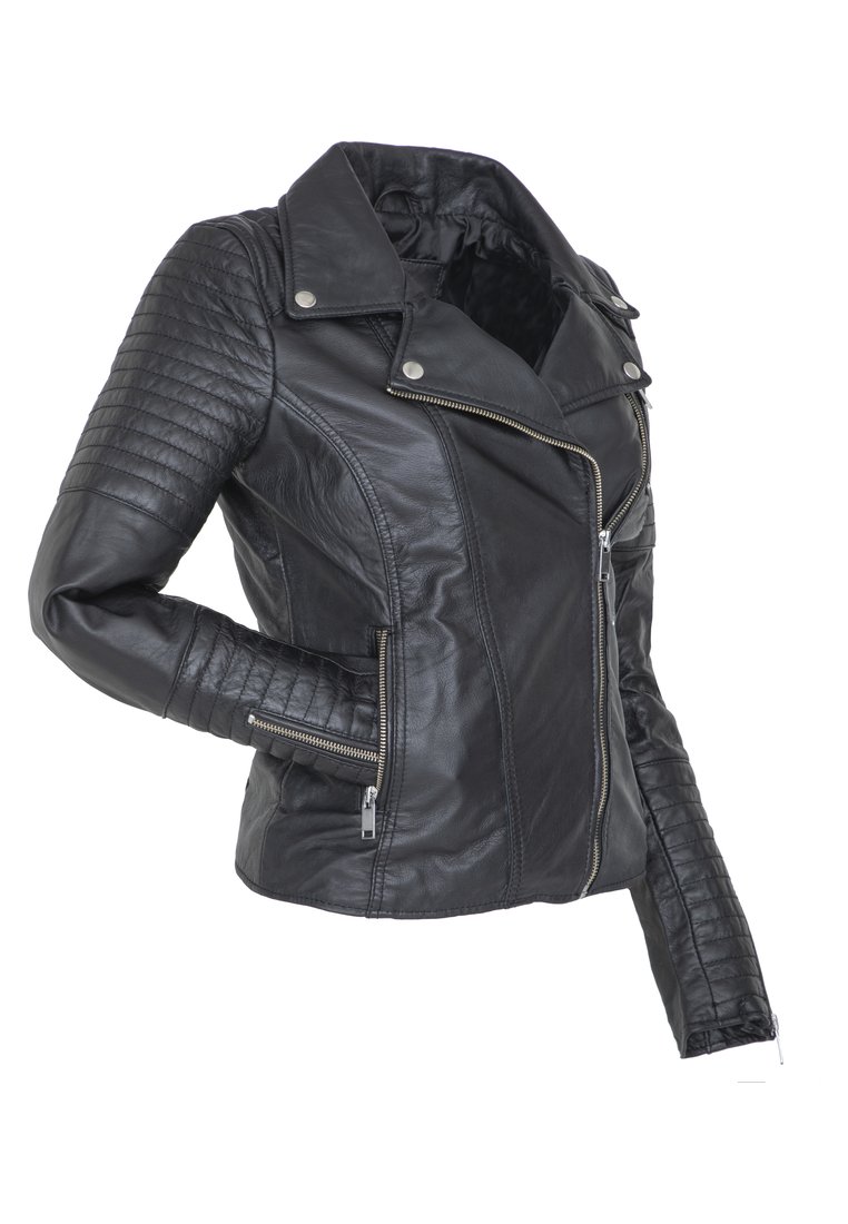 Le Temps Des Cerises Leren jas zwart