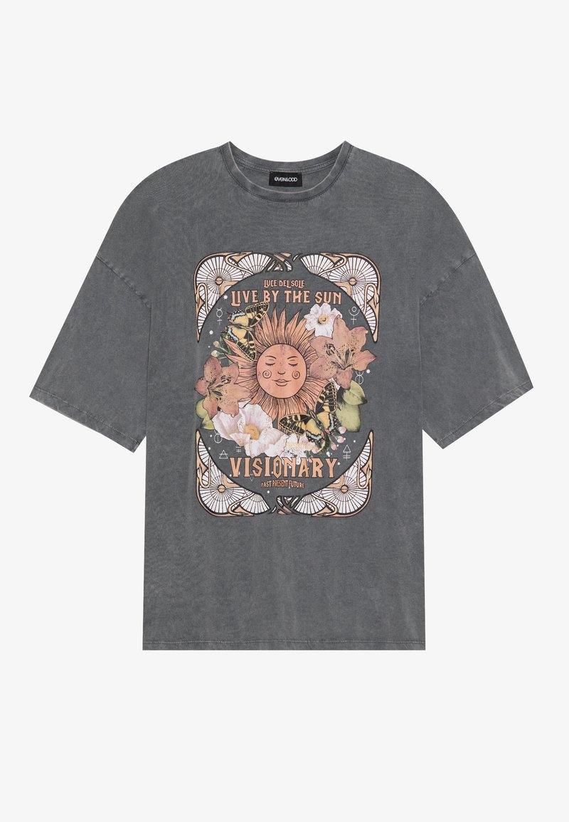 Even&Odd T-shirt print zwart