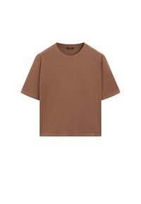 OVERSIZE WITH SEAM DETAIL - T-shirt basic - brown