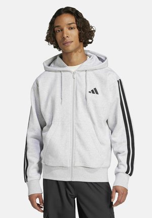 JD1863           - Sweat zippé - grigio nero