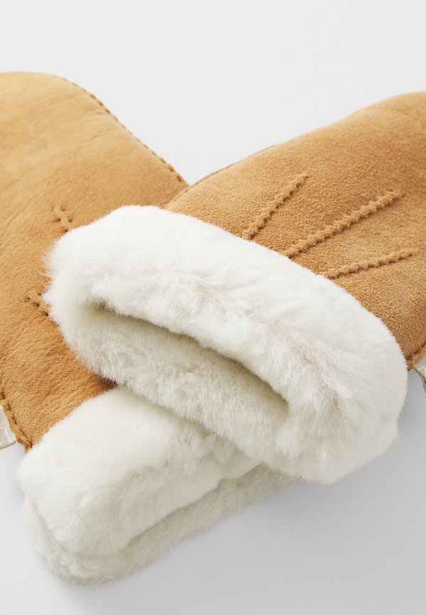 RHSYDNEY SHEARLING MITTENS - Mittens - almond3