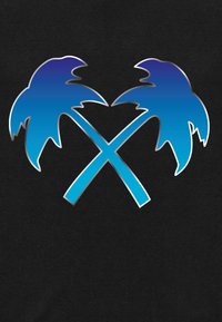 Henry Tiger FADE CROSS PALMS - T-shirts print - black
