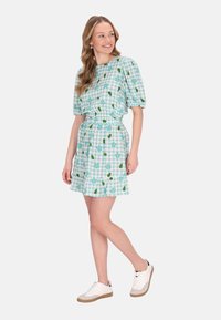 myMo Bluse - turquoise multicolor