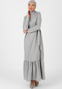 Modanisa - CREW NECK - MODEST -TAVIN - Maxi dress - grey Thumbnail Image 1