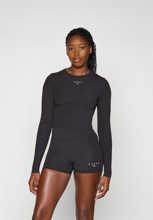 HYROX SHAPELUXE CROP TEE - Langarmshirt - black