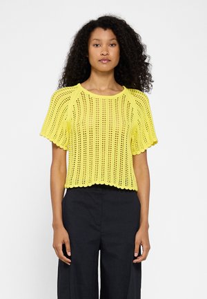 TALIANA POINTELLE - Camiseta estampada - yellow