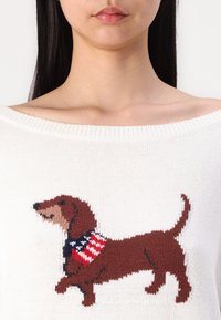 Hollister Co. SLOUCHY AMERICANA GRAPHIC - Džemperis - white