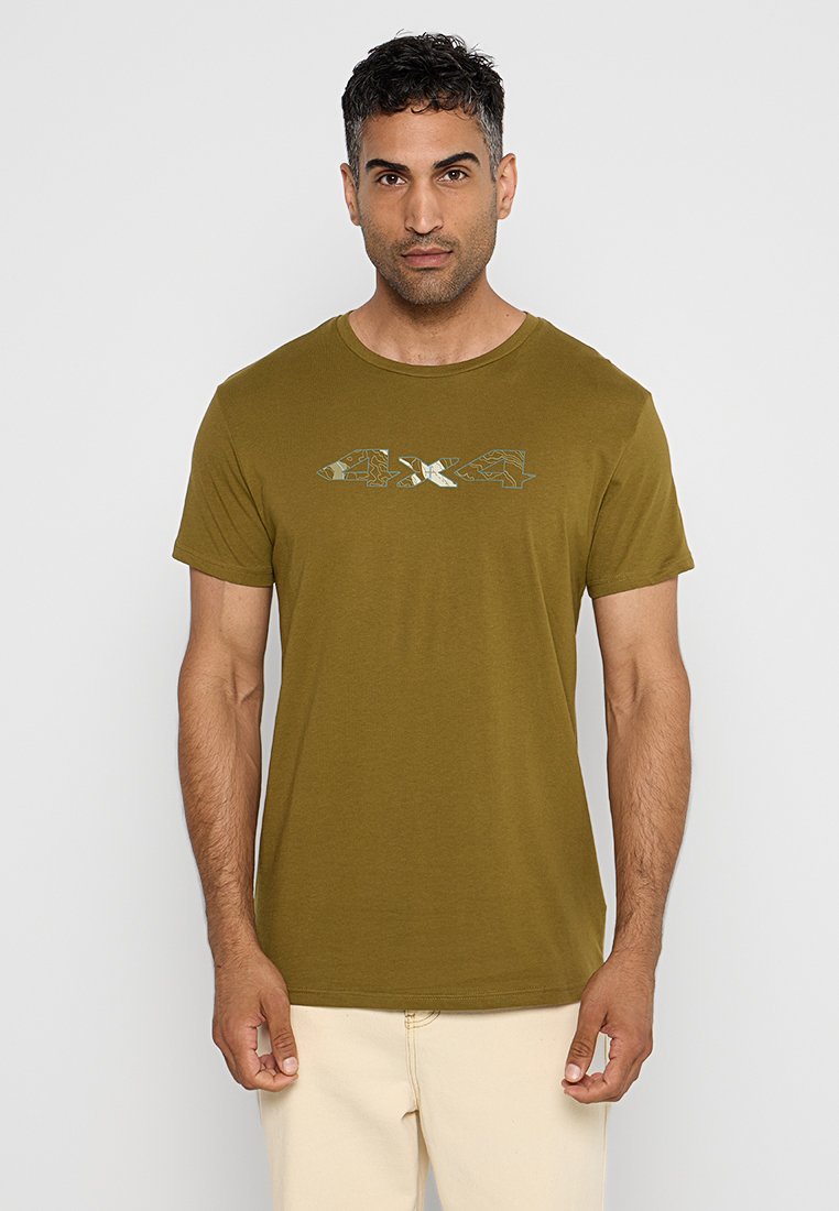 Jeep T-shirt print groen