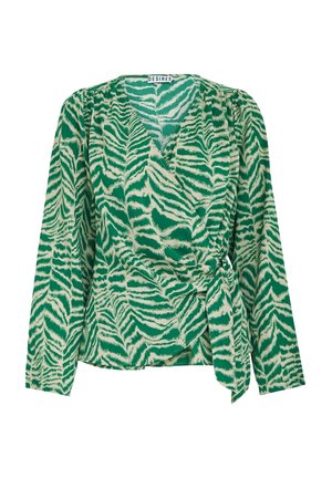 Desires DEALBERTE LONG SLEEVE WRAP BLOUSE. - Blūze - simply green