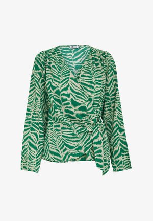 Desires DEALBERTE LONG SLEEVE WRAP BLOUSE. - Bluse - simply green