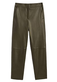 Massimo Dutti Nahkahousut - khaki