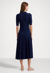 Lauren Ralph Lauren COTTON BLEND POLO DRESS - Džemperkleita - refined navy