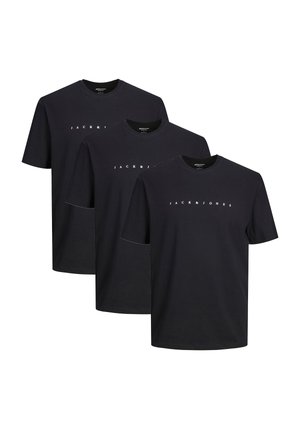 3ER PACK STAR JJ - T-shirt con stampa - schwarz