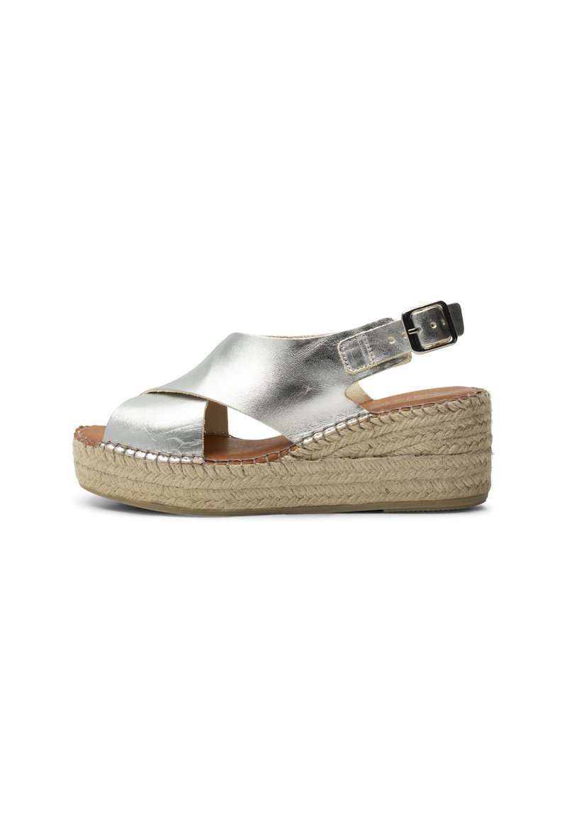 Shoe The Bear ORCHID CROSS - Kiilakorkosandaali - silver