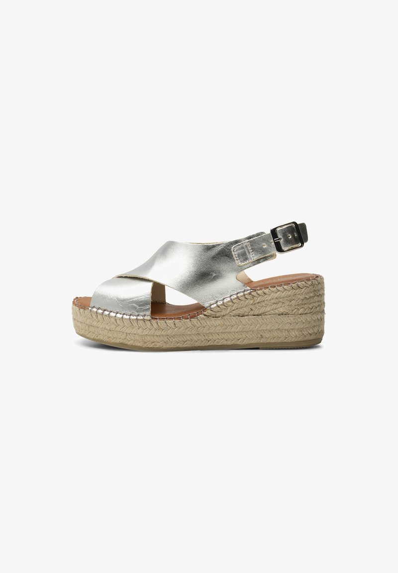 Shoe The Bear ORCHID CROSS - Kiilakorkosandaali - silver