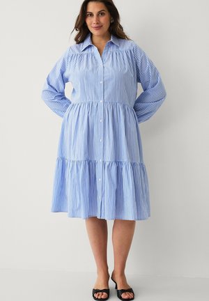 Freizeitkleid - blau weiß gestreift