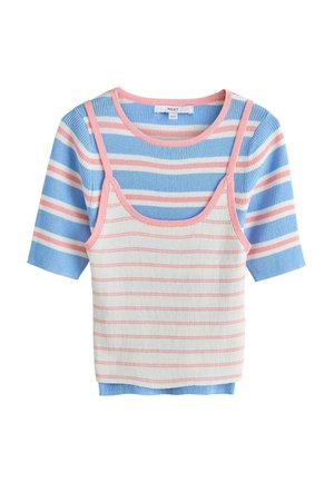 Next, TALL FIT - T-SHIRT CAMI DOUBLE LAYER TOP . - Print T-shirt - blue stripe