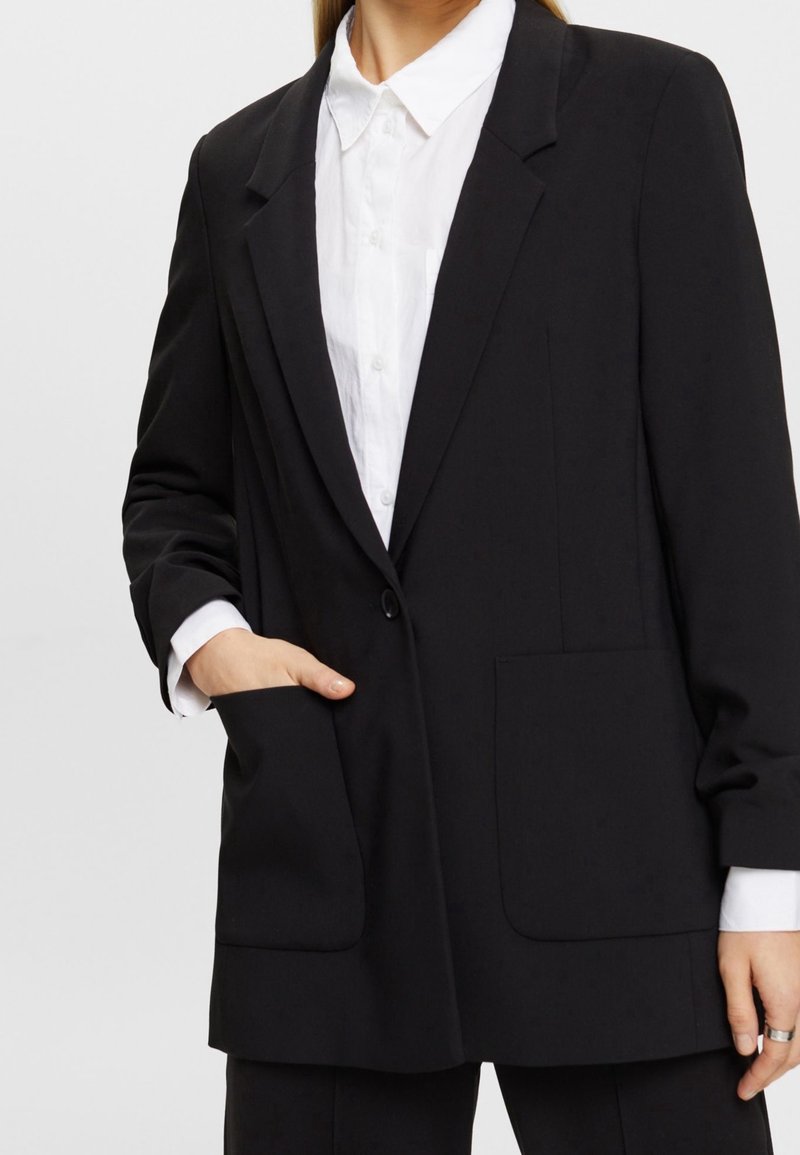 Esprit Pitkä takki - black