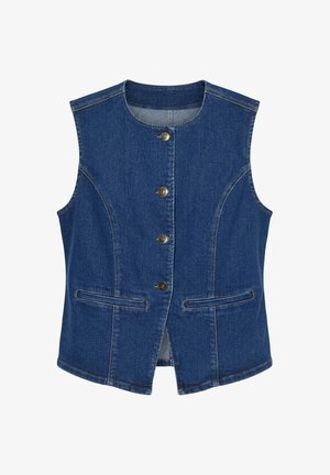 Studio Untold, JEANSWESTE, FITTED SHAPE, STRETCHDENIM - Vest - blue denim