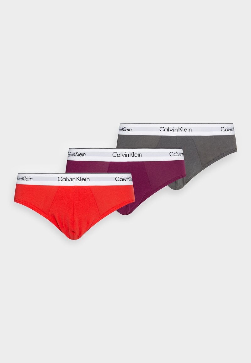 Calvin Klein Underwear HIP MODERN 3 PACK Briefs orange odyseey/grey