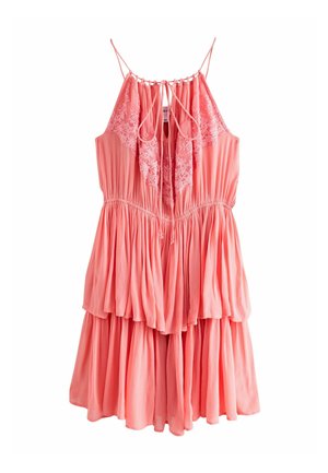 Next REGULAR FIT - TIERED  EMBROIDERED  - Day dress - pink