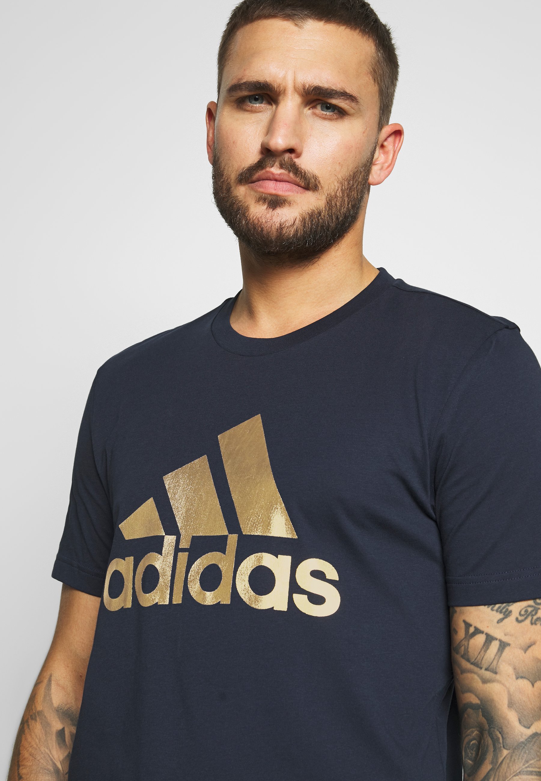 adidas Performance 8 BIT FOIL T Shirt print dark blue adidas Performance 8 BIT FOIL T Shirt print dark blue