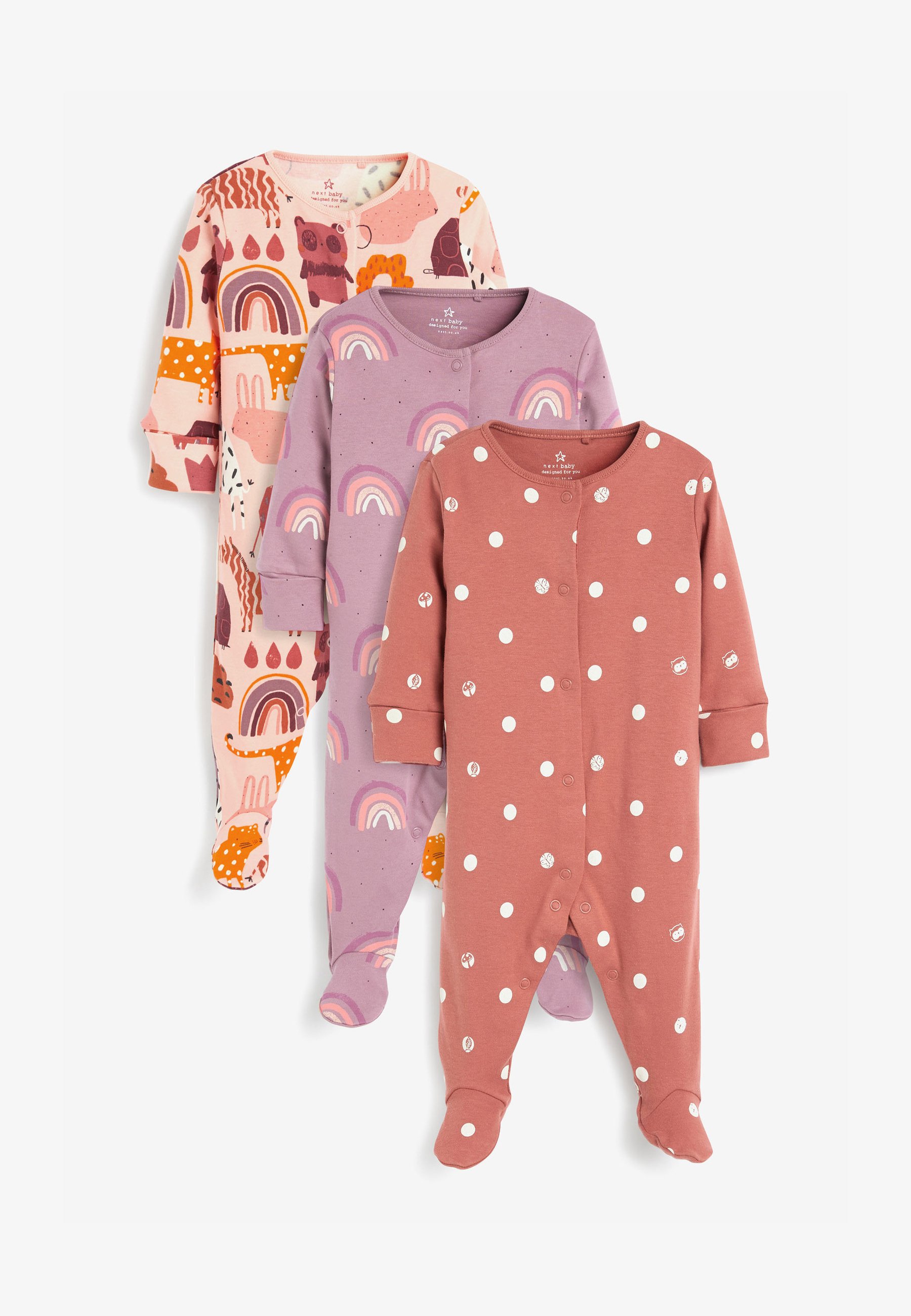 Next 3 Pack Rainbow Grenouillere Pink Rose Zalando Fr Next 3 Pack Rainbow Grenouillere Pink Rose Zalando Fr