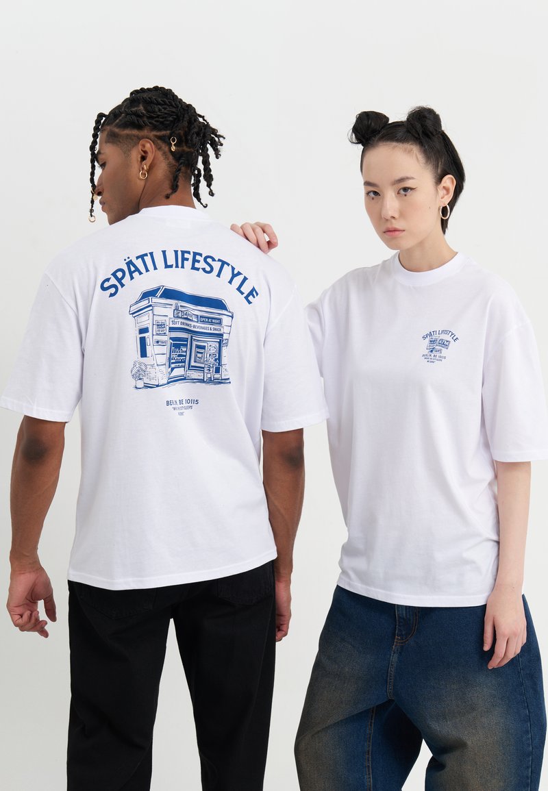 YOURTURN UNISEX - T-shirt print - white