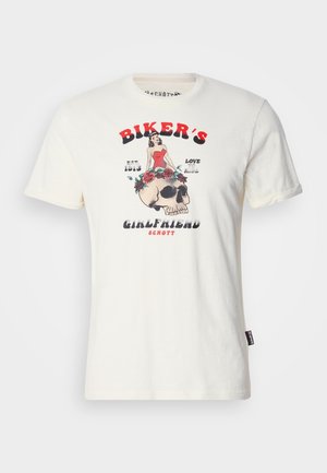 Schott Print T-shirt - blanc cassé