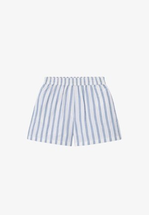 Sissy-Boy, SISSY-BOY GESTREIFTE MUSSELIN-SHORTS - WEISS - Shorts - weiß