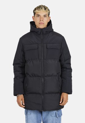 HOODED LONGLINE - Manteau d'hiver - black