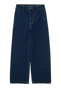 TOM TAILOR CULOTTE - Jean flare - dark stone bright blue denim