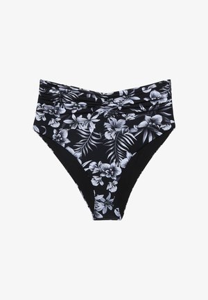Yamamay, ICONIC - BIKINI BOTTOM - Bas de bikini - black/white floral