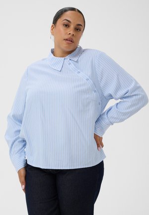Kaffe Curve, KCROSY SHIRT - Blouse - cashmere blue white stripe