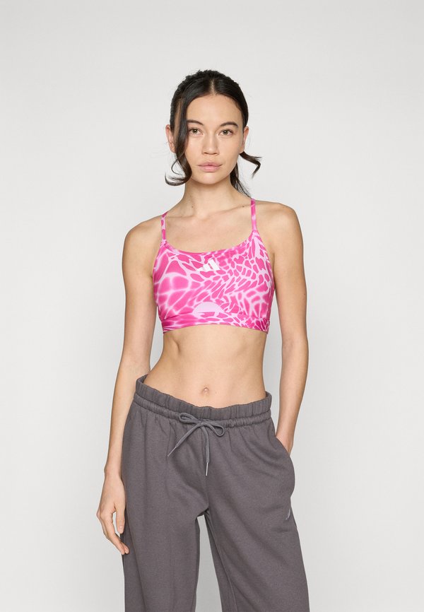 AEROREACT  LIGHT SUPPORT 3STRIPES BRA - Light support sports bra - bliss lilac