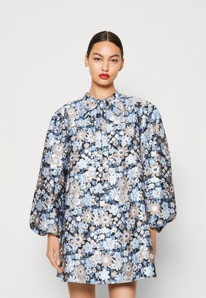 WALL FLOWER JACQUARD MINI DRESS - Juhlamekko - blue