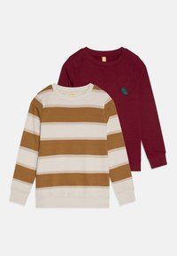Friboo 2 PACK - Športni pulover - bordeaux/brown/off-white