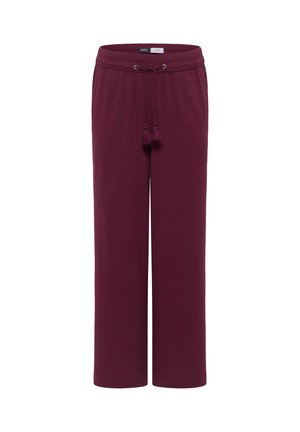 Cecil, WIDE-LEG PANTS IN SEERSUCKER QUALITY - Pantalon classique - sweet grape red