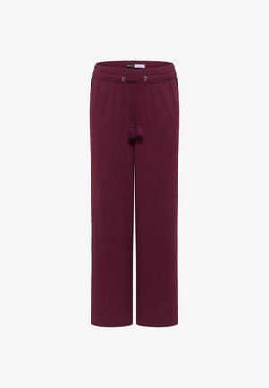 Cecil, WIDE-LEG PANTS IN SEERSUCKER QUALITY - Pantalon classique - sweet grape red