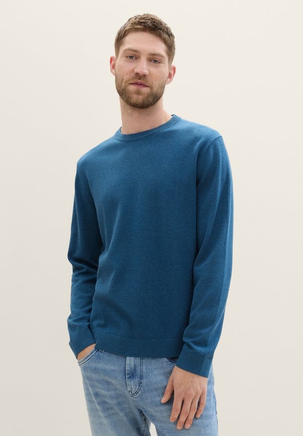 Strickpullover - dark teal melange