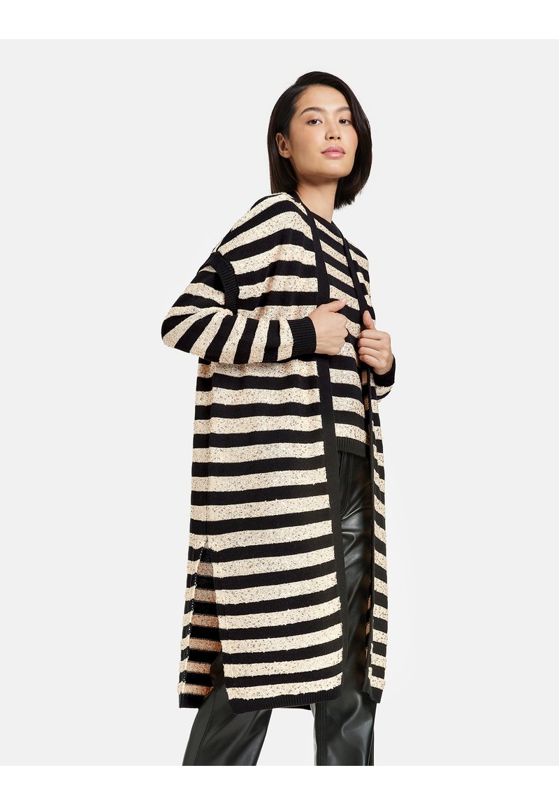 SAMOON Jacke Strick Maglione Scrollata di Spalle, Chicco di caffè