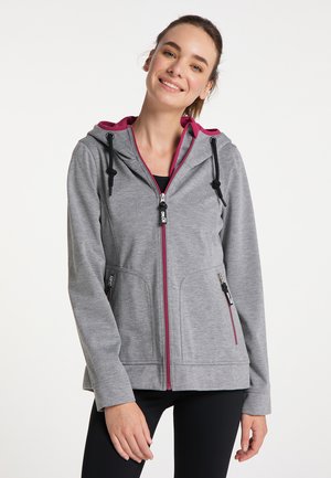 myMo ATHLSR, Sweater met rits - grau melange dunkelpink