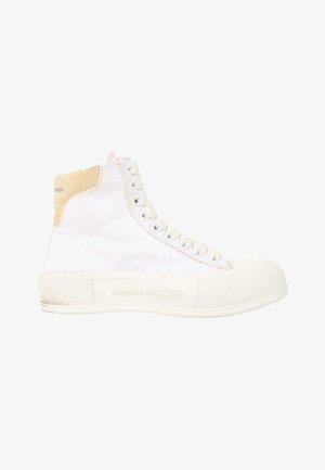 Alexander McQueen, DECK PLIMSOLL CLOTH TRAINERS WHITE - Baskets montantes - white