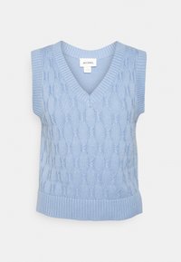Monki Stickad tröja - light blue