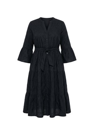 Studio Untold, MIDIKLEID, BEQUEMER SHAPE, STICKEREI, 3/4-ÄRMEL - Hverdagskjole - black