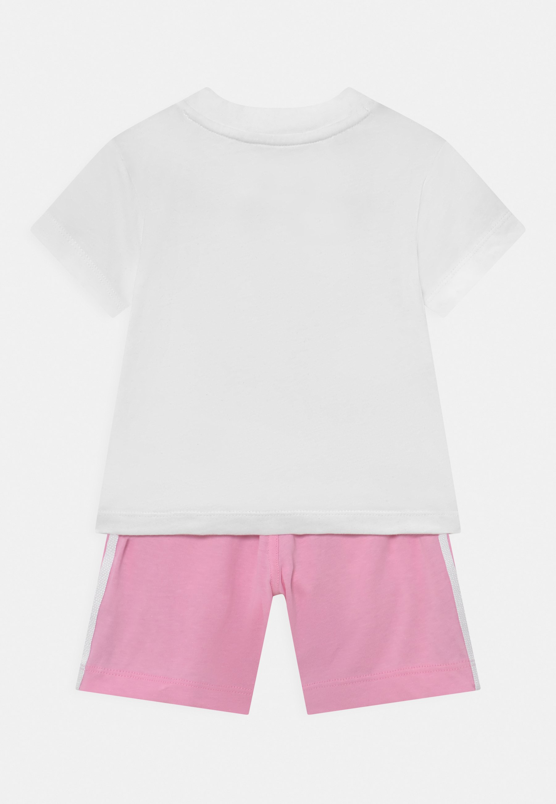 adidas Originals TEE SET UNISEX - Shorts - white/true pink/rosa - Zalando.it