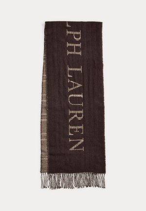 Lauren Ralph Lauren REVERSIBLE LOGO JACQUARD SCARF - Cachecol - circuit brown